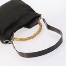 GUCCI GG Canvas Supreme Bamboo Bag Nylon PVC 3Set Beige Black Auth am9227-5