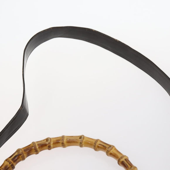 GUCCI GG Canvas Supreme Bamboo Bag Nylon PVC 3Set Beige Black Auth am9227