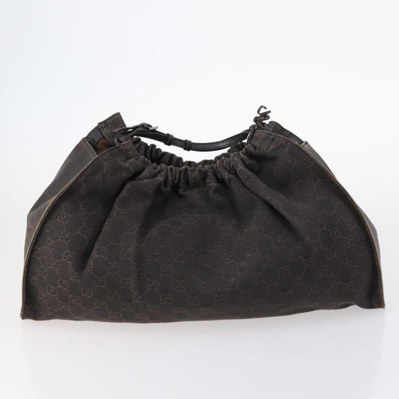 GUCCI GG Canvas Supreme Bamboo Bag Nylon PVC 3Set Beige Black Auth am9227