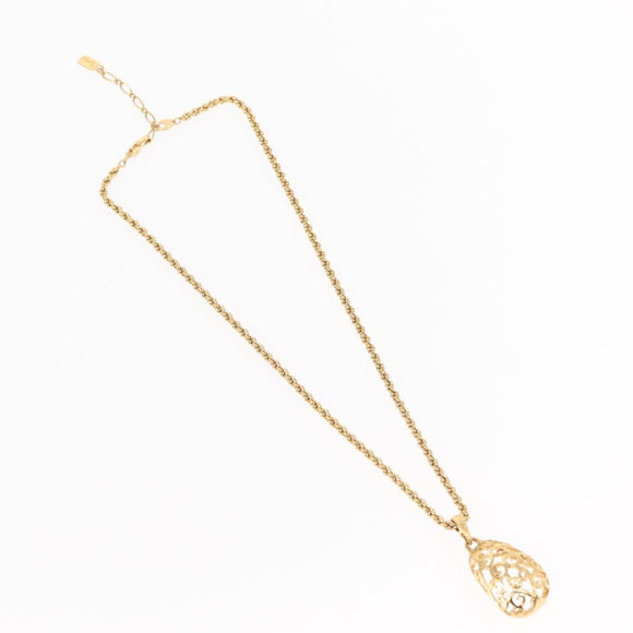 SAINT LAURENT Necklace metal 2 Set Gold Auth am9228