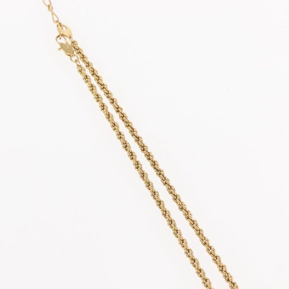 SAINT LAURENT Necklace metal 2 Set Gold Auth am9228