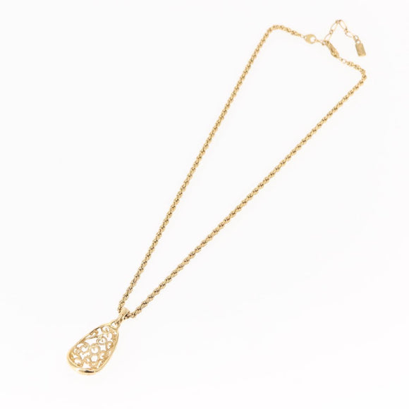 SAINT LAURENT Necklace metal 2 Set Gold Auth am9228