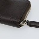 GUCCI GG Canvas Guccissima Wallet Leather Brown Silver 255452 Auth am9231-10