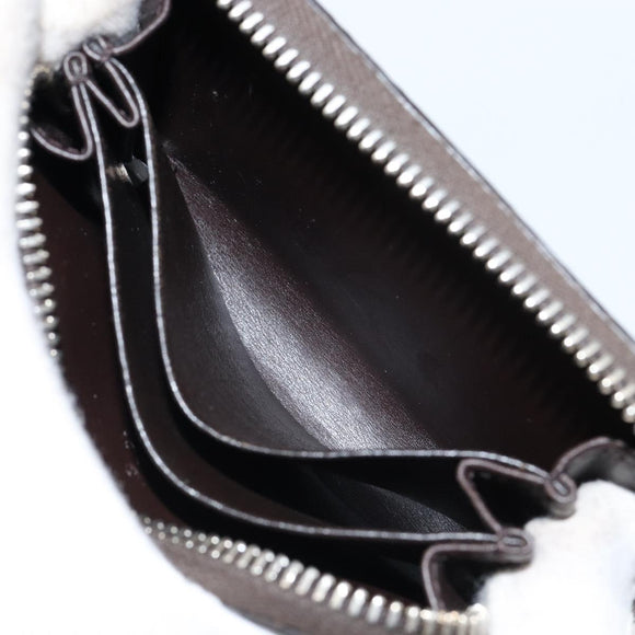 GUCCI GG Canvas Guccissima Wallet Leather Brown Silver 255452 Auth am9231