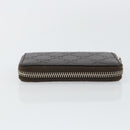 GUCCI GG Canvas Guccissima Wallet Leather Brown Silver 255452 Auth am9231-6