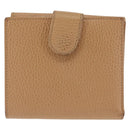 GUCCI Bifold Wallet Leather Outlet Beige Gold Beige 615525 Auth am9232-3