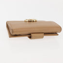 GUCCI Bifold Wallet Leather Outlet Beige Gold Beige 615525 Auth am9232-6