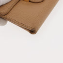GUCCI Bifold Wallet Leather Outlet Beige Gold Beige 615525 Auth am9232-8