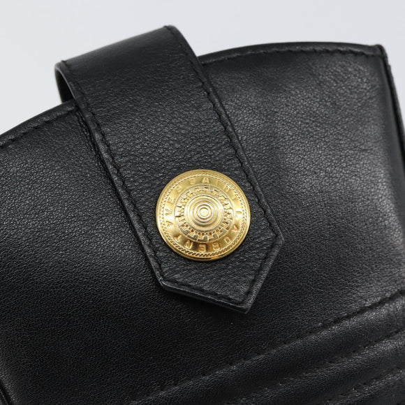 SAINT LAURENT Coin Purse Leather Black Auth am9233