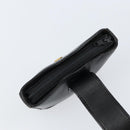 SAINT LAURENT Coin Purse Leather Black Auth am9233-9