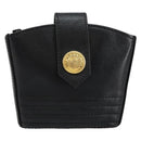 SAINT LAURENT Coin Purse Leather Black Auth am9233-13