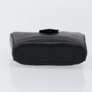 SAINT LAURENT Coin Purse Leather Black Auth am9233-6