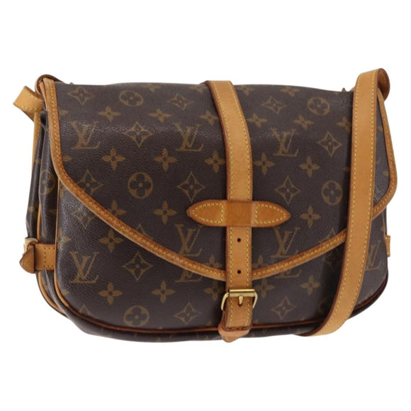 LOUIS VUITTON Monogram Saumur 30 Shoulder Bag M42256 LV Auth am9240