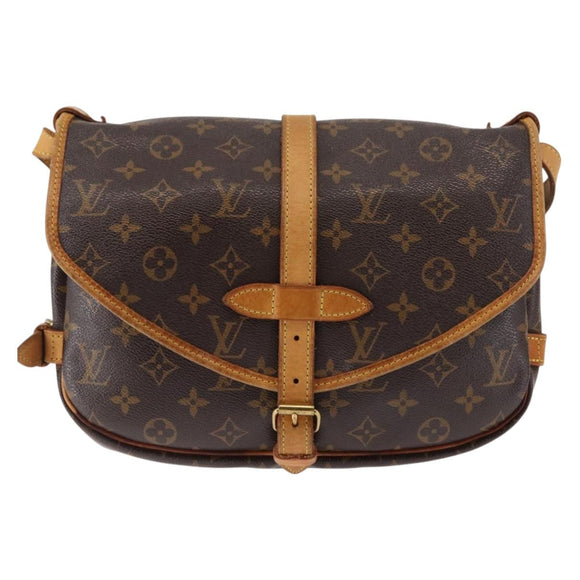 LOUIS VUITTON Monogram Saumur 30 Shoulder Bag M42256 LV Auth am9240
