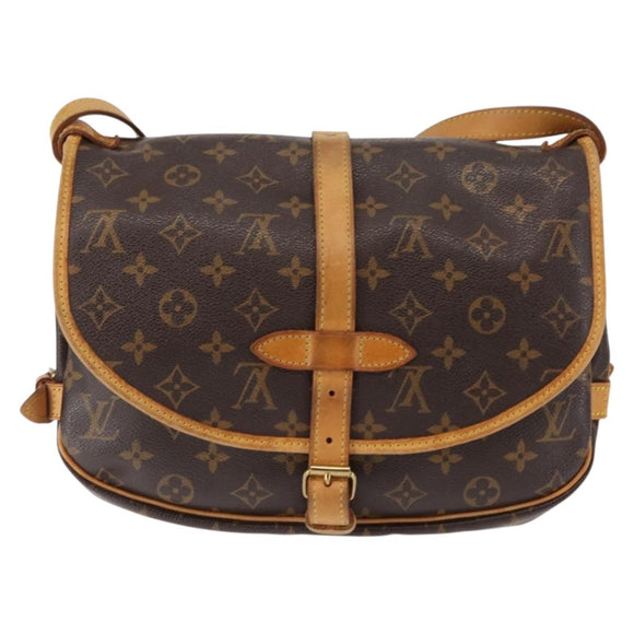 LOUIS VUITTON Monogram Saumur 30 Shoulder Bag M42256 LV Auth am9240