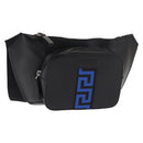 VERSACE Body Bag Leather Black Auth am9243-1