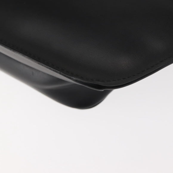 VERSACE Body Bag Leather Black Auth am9243