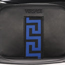 VERSACE Body Bag Leather Black Auth am9243-18