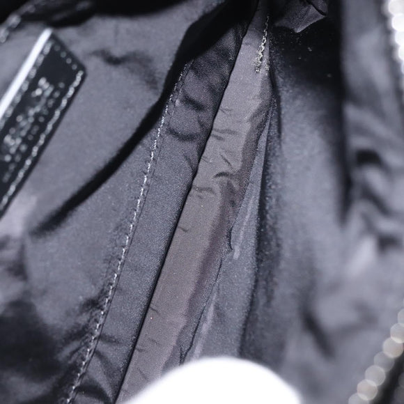 VERSACE Body Bag Leather Black Auth am9243