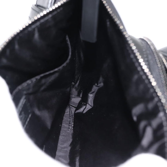 VERSACE Body Bag Leather Black Auth am9243