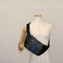 VERSACE Body Bag Leather Black Auth am9243-25