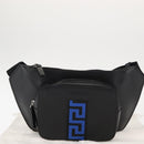 VERSACE Body Bag Leather Black Auth am9243-12