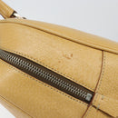 PRADA Shoulder Bag Leather Beige Silver Auth am9244-9