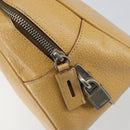 PRADA Shoulder Bag Leather Beige Silver Auth am9244-19