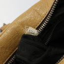 PRADA Shoulder Bag Leather Beige Silver Auth am9244-12