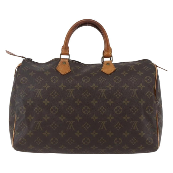 LOUIS VUITTON Monogram Speedy 35 Hand Bag Vintage M41524 LV Auth am9246