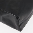 PRADA Tote Bag Safiano leather Black Silver Auth am9247-15