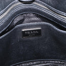 PRADA Tote Bag Safiano leather Black Silver Auth am9247-10