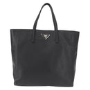 PRADA Tote Bag Safiano leather Black Silver Auth am9247-13