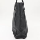 PRADA Tote Bag Safiano leather Black Silver Auth am9247-4