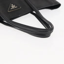 PRADA Tote Bag Safiano leather Black Silver Auth am9247-7
