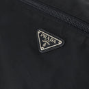 PRADA Boston Bag Nylon 2way Black Silver Auth am9248-16