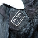 PRADA Boston Bag Nylon 2way Black Silver Auth am9248-20