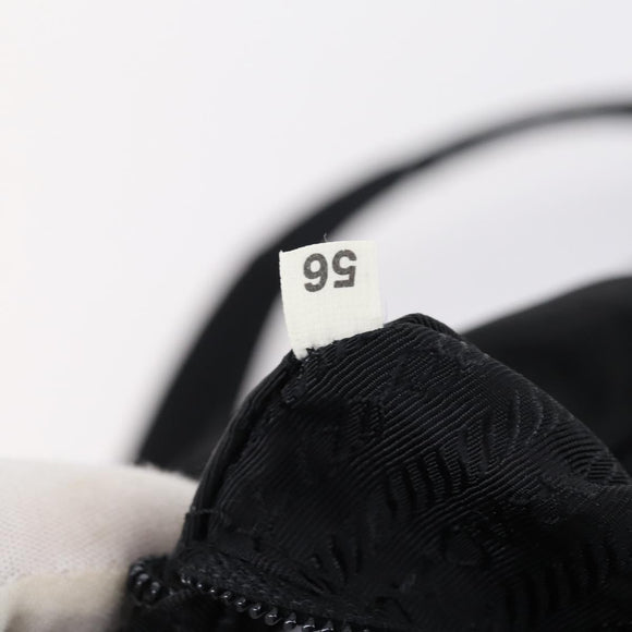 PRADA Boston Bag Nylon 2way Black Silver Auth am9248