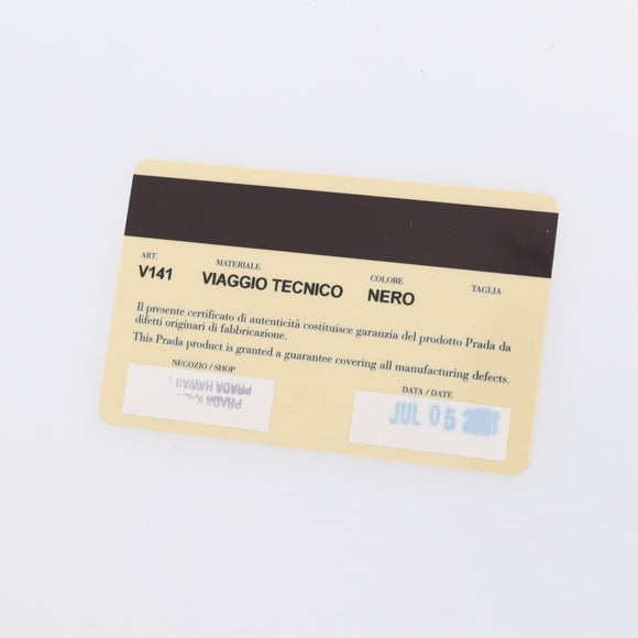 PRADA Boston Bag Nylon 2way Black Silver Auth am9248