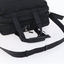 PRADA Boston Bag Nylon 2way Black Silver Auth am9248-7