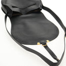 Chloe Mercy Shoulder Bag Leather Black Gold Auth am9250V-21