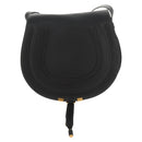 Chloe Mercy Shoulder Bag Leather Black Gold Auth am9250V-13