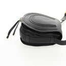 Chloe Mercy Shoulder Bag Leather Black Gold Auth am9250V-4