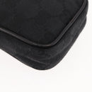 GUCCI GG Canvas Pouch Black Silver 74245 Auth am9252-16