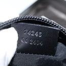 GUCCI GG Canvas Pouch Black Silver 74245 Auth am9252-11