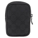GUCCI GG Canvas Pouch Black Silver 74245 Auth am9252-2