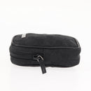 GUCCI GG Canvas Pouch Black Silver 74245 Auth am9252-4
