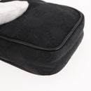 GUCCI GG Canvas Pouch Black Silver 74245 Auth am9252-7