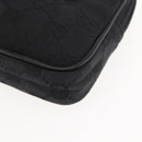 GUCCI GG Canvas Pouch Black Silver 74245 Auth am9252-15