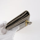 PRADA Wallet Leather Nylon 3 Set Gray Black Auth am9255-11